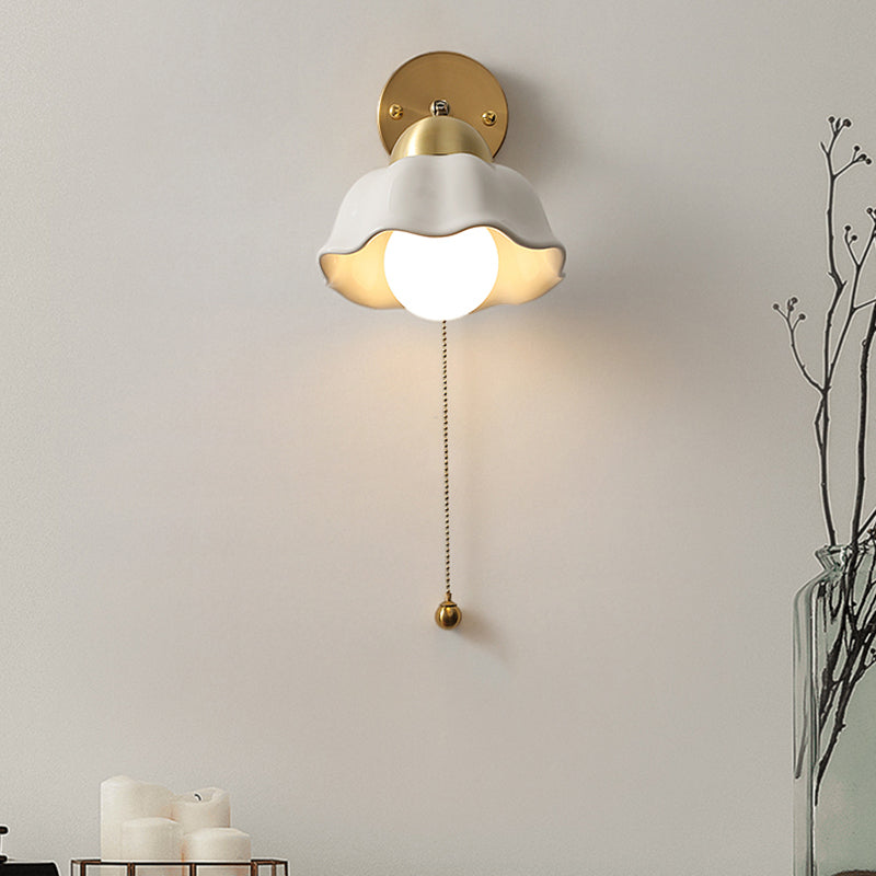 Modernism Wall Sconce Ceramic Wall Light Fixture for Bedroom