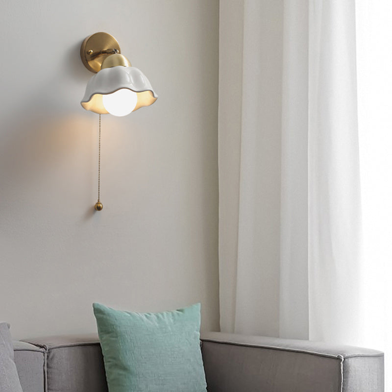 Modernism Wall Sconce Ceramic Wall Light Fixture for Bedroom