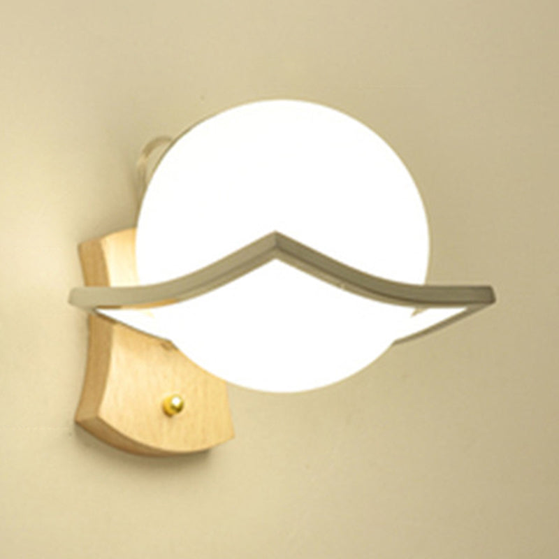 Glass Shade Wall Mounted Sconce Modern Wall Lights for Bedroom