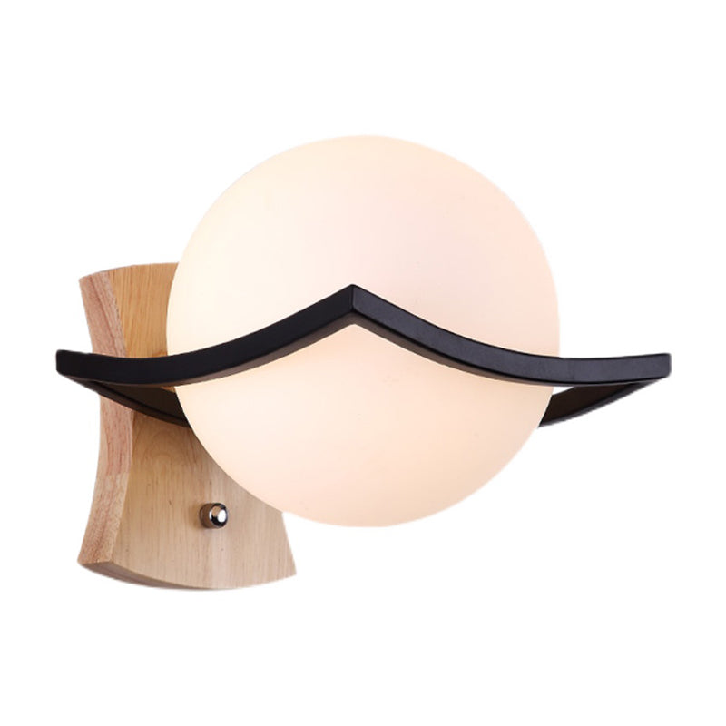 Glass Shade Wall Mounted Sconce Modern Wall Lights for Bedroom