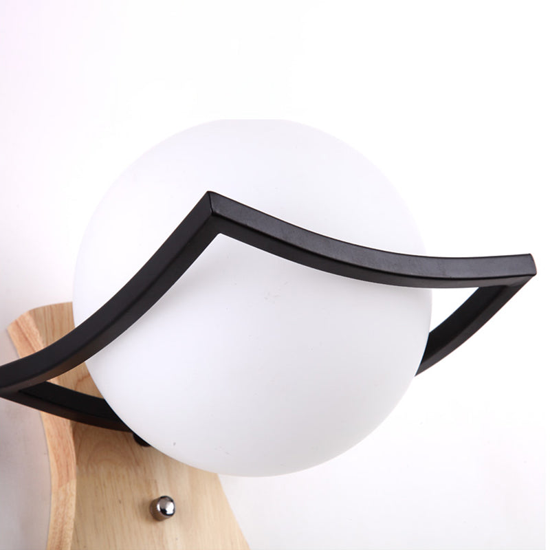 Glass Shade Wall Mounted Sconce Modern Wall Lights for Bedroom