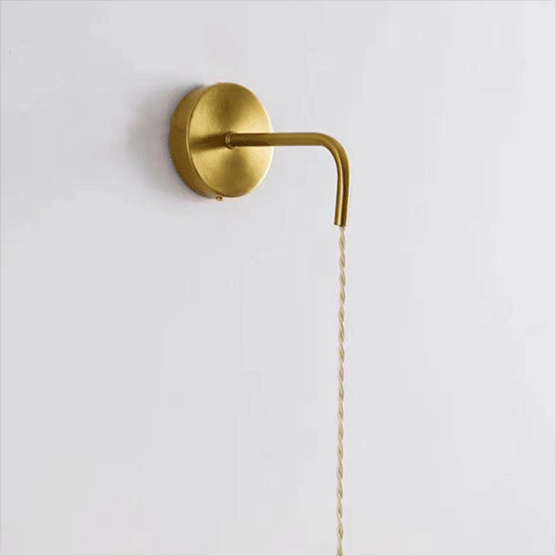 Contemporary Glass Shade Wall Light 1-Light Wall Mounted Light Fixture for Bedroom