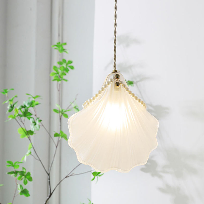 Contemporary Glass Shade Wall Light 1-Light Wall Mounted Light Fixture for Bedroom