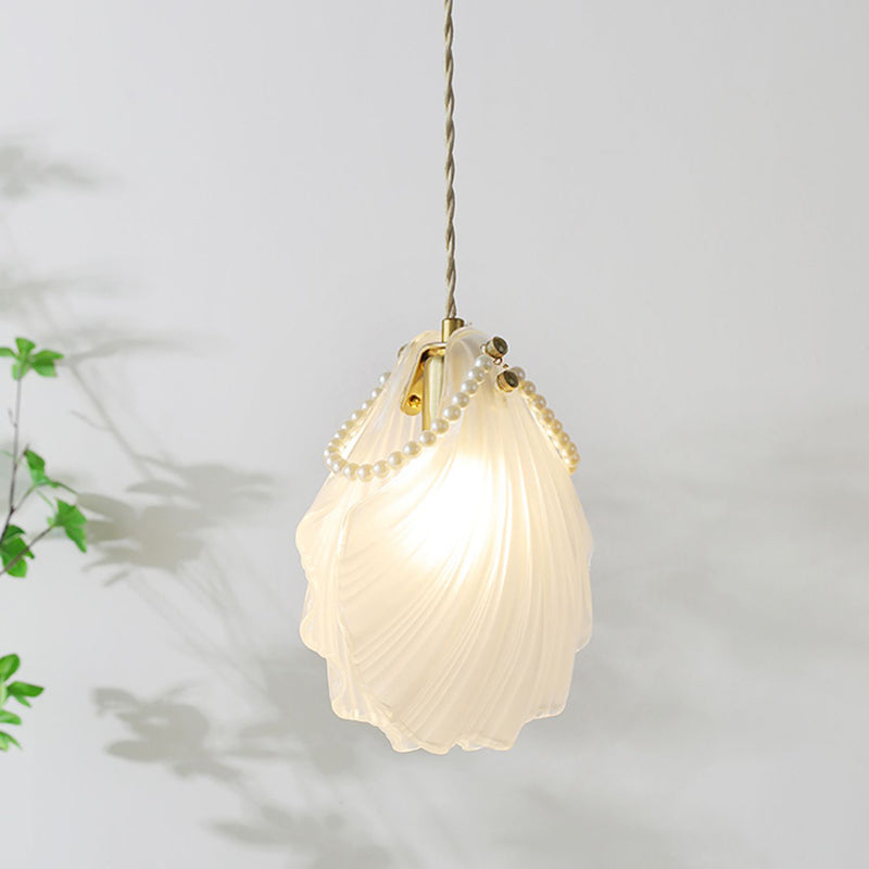 Contemporary Glass Shade Wall Light 1-Light Wall Mounted Light Fixture for Bedroom