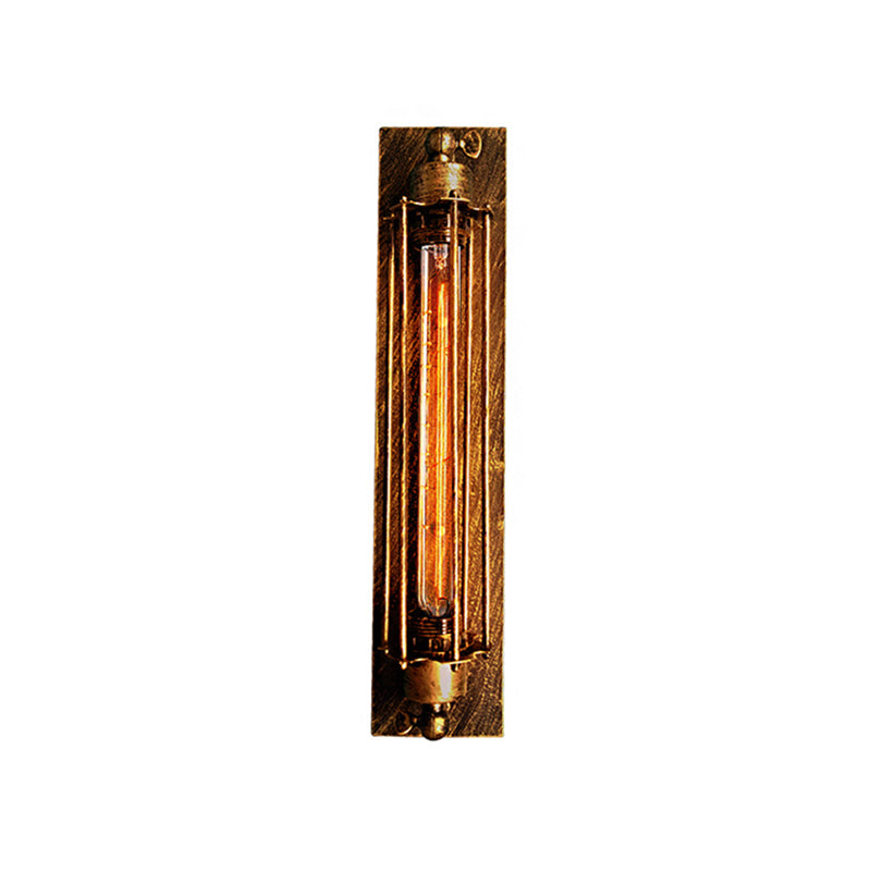 Contemporary Wall Sconce Cylinder Shape Vanity Lamp with Metal Shade for Bathroom