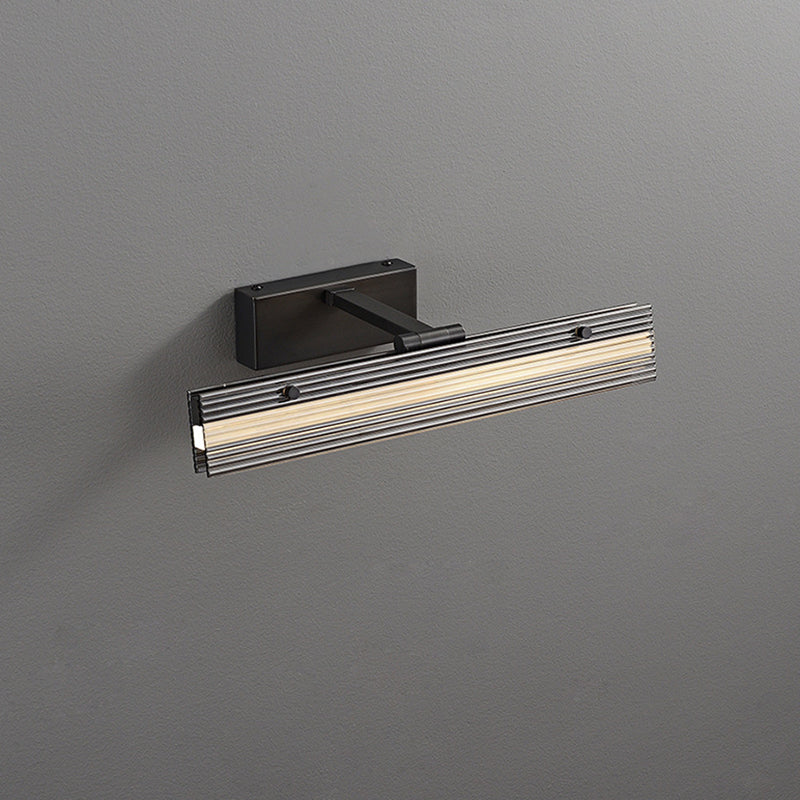 Modern Unique Shape Wall Mounted Light Glass Wall Sconce in Black Finish