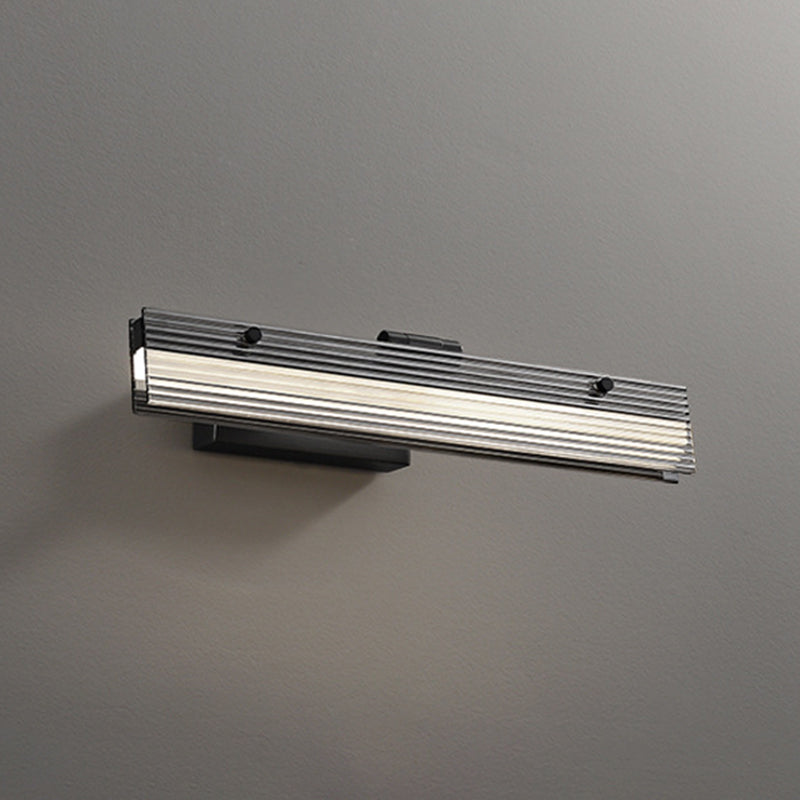 Modern Unique Shape Wall Mounted Light Glass Wall Sconce in Black Finish