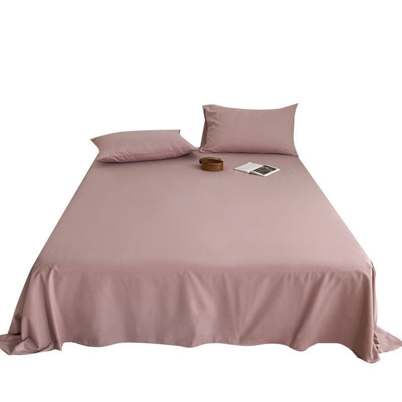 Sheet Set Cotton Solid Color Ultra Soft Breathable Wrinkle Resistant Bed Sheet Set