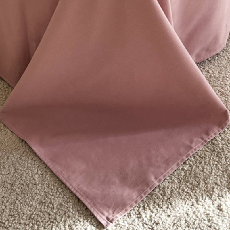 Sheet Set Cotton Solid Color Ultra Soft Breathable Wrinkle Resistant Bed Sheet Set