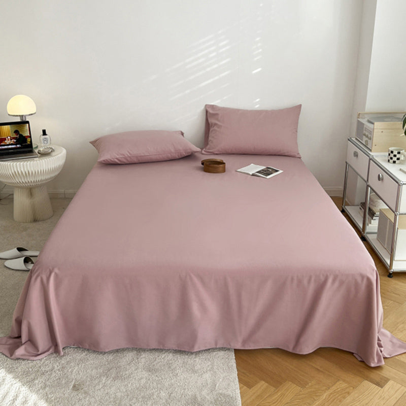 Sheet Set Cotton Solid Color Ultra Soft Breathable Wrinkle Resistant Bed Sheet Set