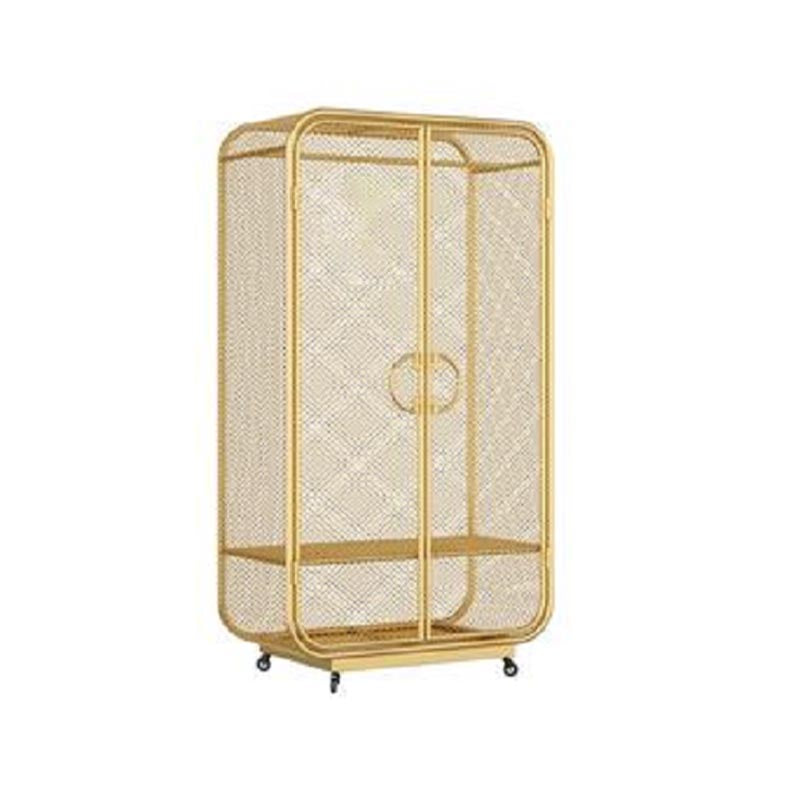 Bedroom Metal Wardrobe Industrial Style Rectangular Wardrobe Closet