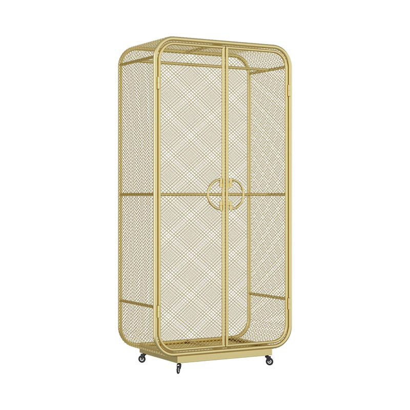 Bedroom Metal Wardrobe Industrial Style Rectangular Wardrobe Closet