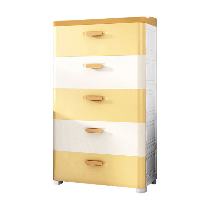 Contemporary Vertical Kids Nightstand 5 Drawers Dresser for Kids