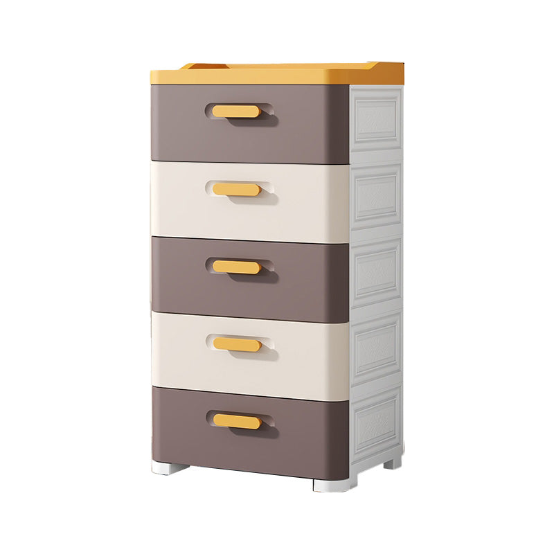 Scandinavian Plastic Vertical Nursery Dresser with Drawers for Bedroom