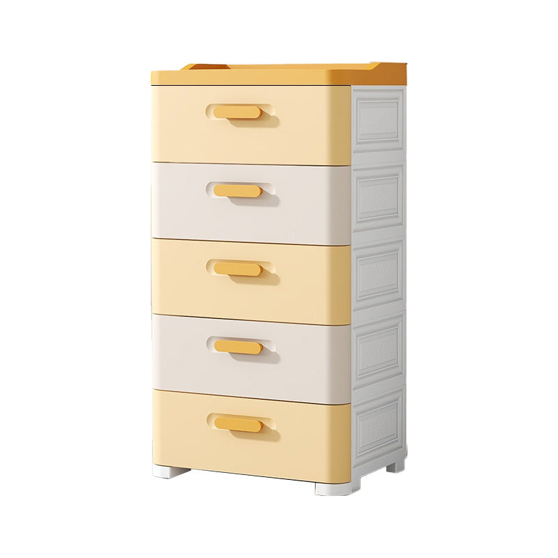 Scandinavian Plastic Vertical Nursery Dresser with Drawers for Bedroom