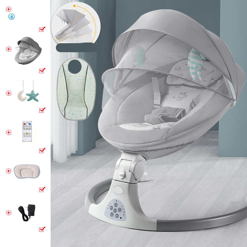 Electric Bedside Oval Bassinets Washable Side Crib Machine for Bedroom