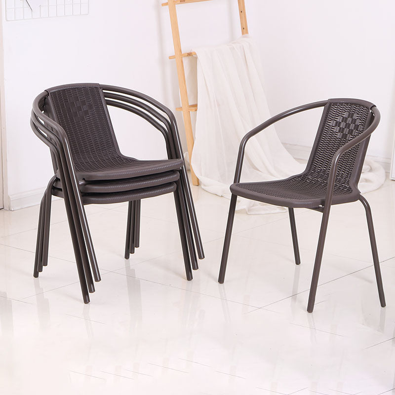 Contemporary Dining Arm Chair Indoor Metal Legs Dining Chair