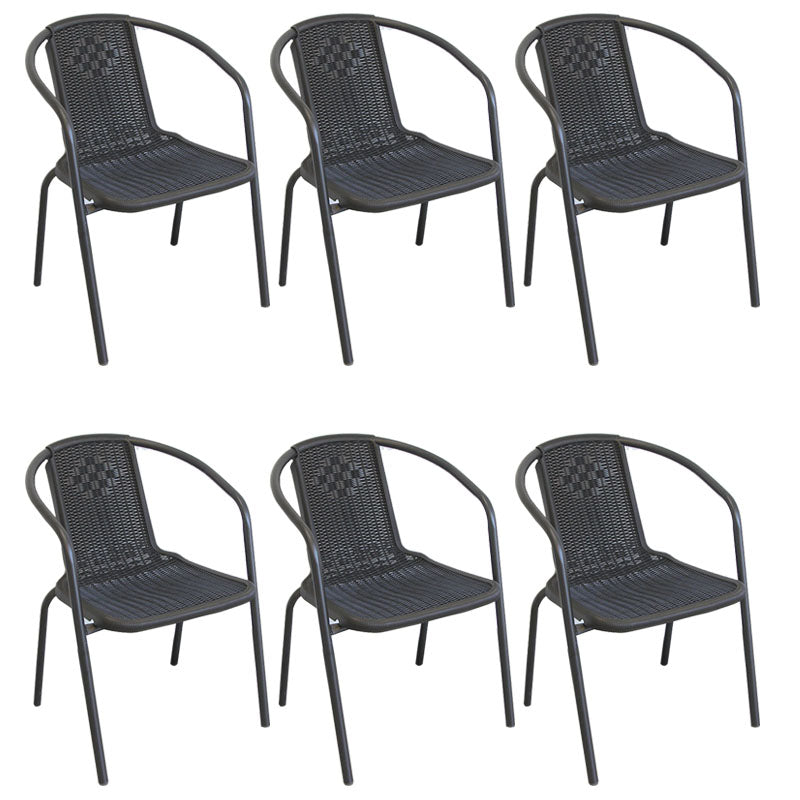 Contemporary Dining Arm Chair Indoor Metal Legs Dining Chair