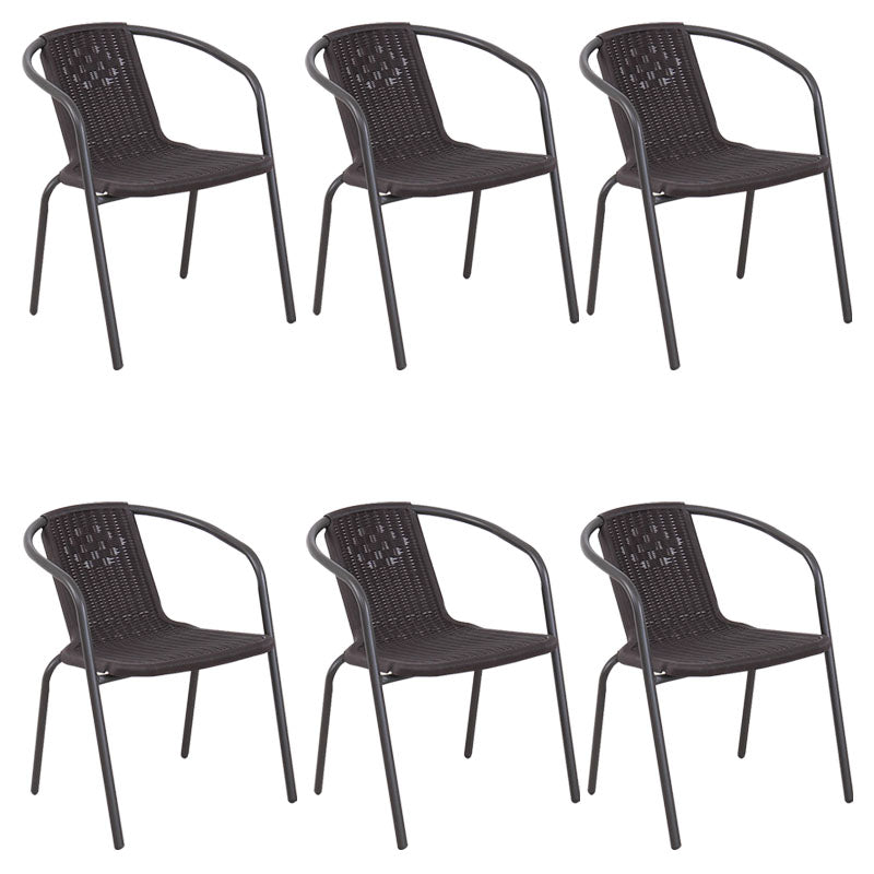 Contemporary Dining Arm Chair Indoor Metal Legs Dining Chair