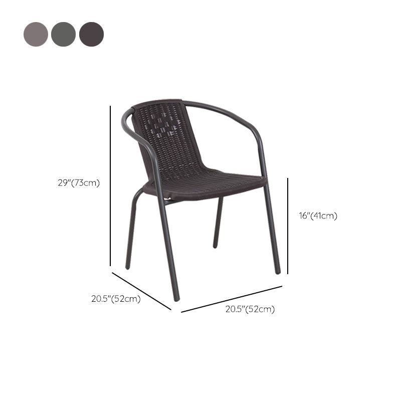 Contemporary Dining Arm Chair Indoor Metal Legs Dining Chair