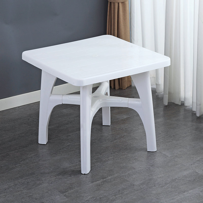 Plastic Outdoor Dining Table Modern Style Water Resistant Patio Table