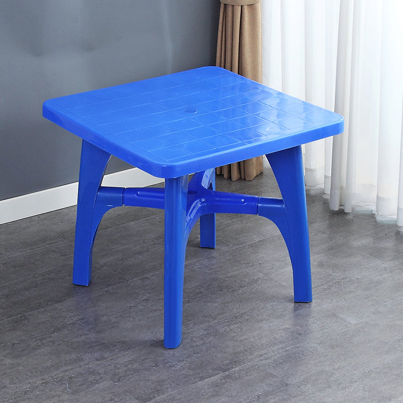 Plastic Outdoor Dining Table Modern Style Water Resistant Patio Table