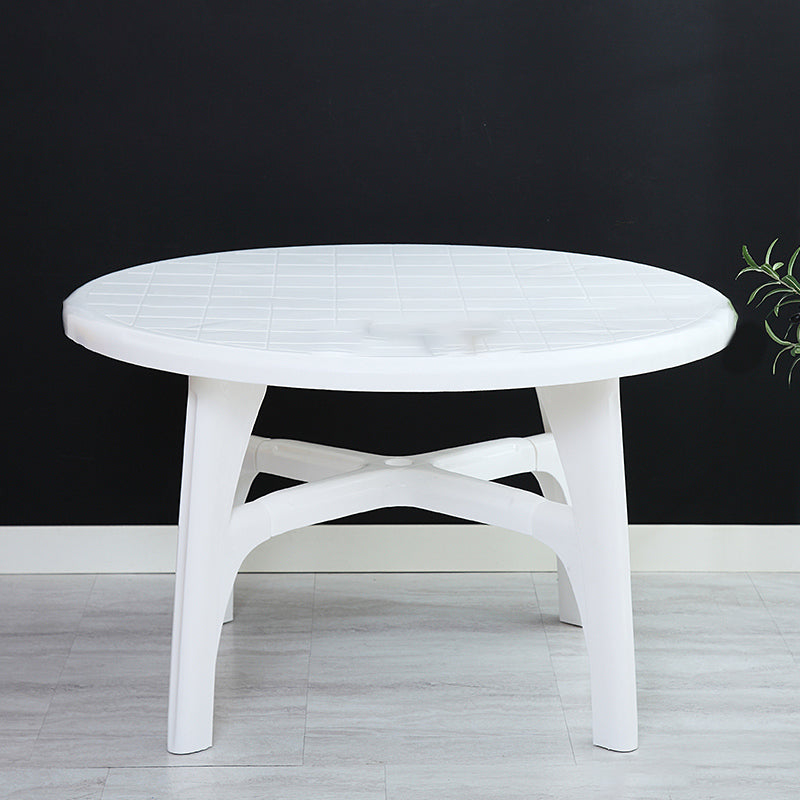 Plastic Outdoor Dining Table Modern Style Water Resistant Patio Table