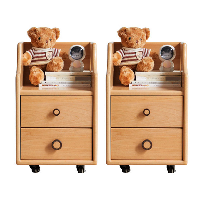 Solid Wood Lighting Not Included No Theme Kids Bedside Table with Drawers