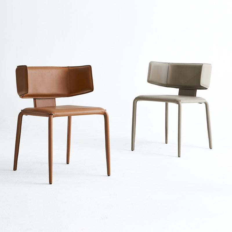 Mid-Century Modern Armless Side Chair Basic Four Leg Side Chair