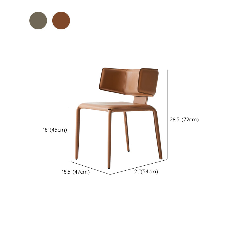 Mid-Century Modern Armless Side Chair Basic Four Leg Side Chair