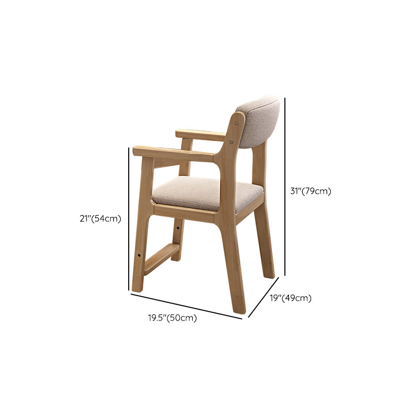 Adjustable Wooden Kids Desk with Hutch Natural Writing Desk and Chair Set with Drawer