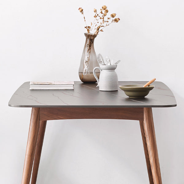 Modern Standard Height Furniture 5/7 Pcs Solid Wood 4 Legs Dinette Table with Chair