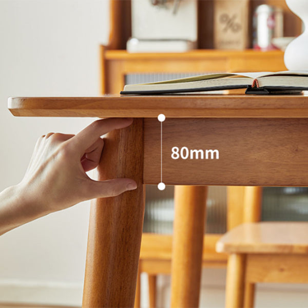 Rubberwood Solid Wood Dining Table Set 1/5 Pieces Dining Set for Kitchen