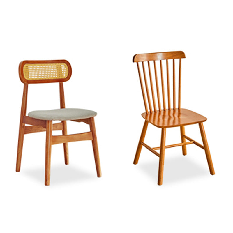 Rubberwood Solid Wood Dining Table Set 1/5 Pieces Dining Set for Kitchen