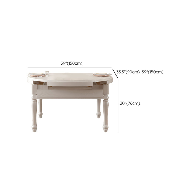 Round Solid Wood Dining Table Sets 1/7 Piece Dining Room Table Set