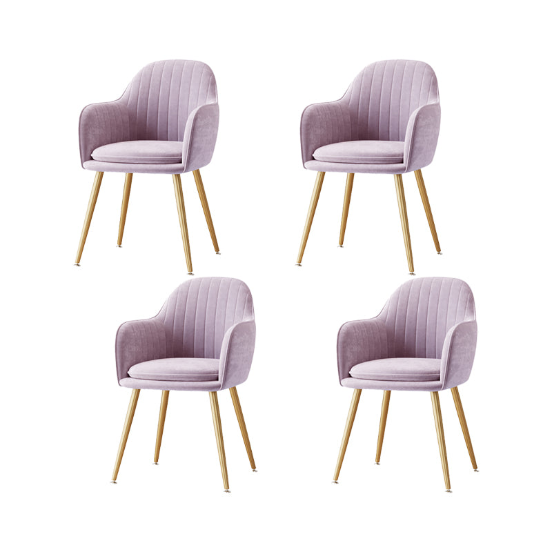Nordic Style Metal Chair Solid Back Kitchen Dining Arm Chair for Dinning Room