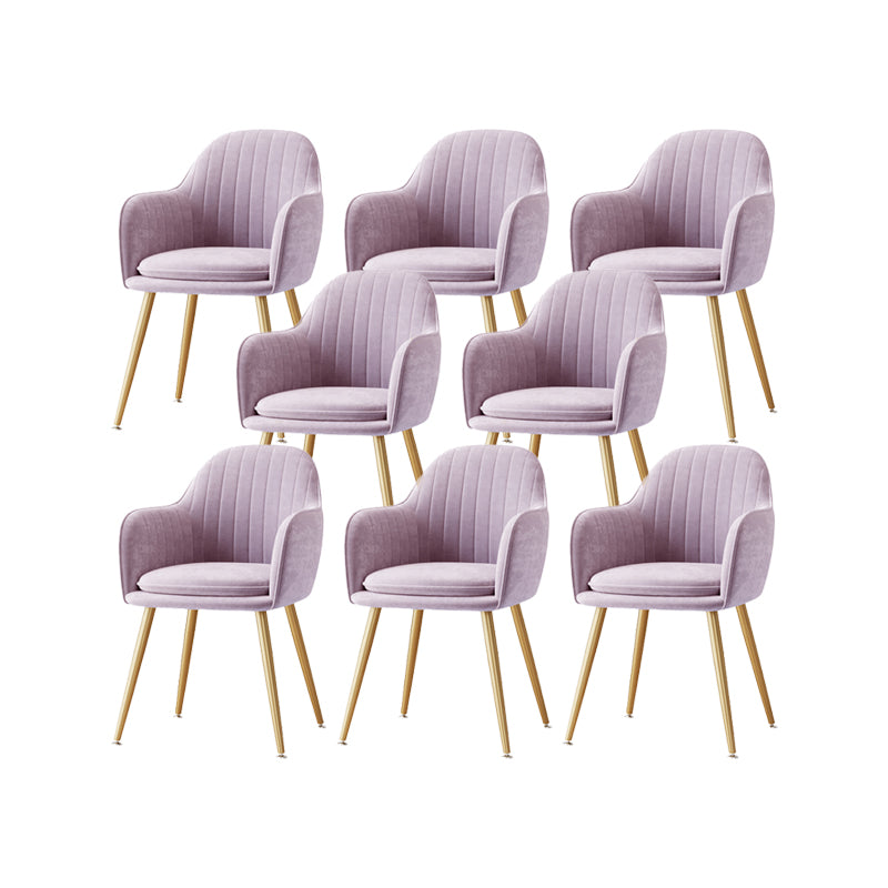 Nordic Style Metal Chair Solid Back Kitchen Dining Arm Chair for Dinning Room