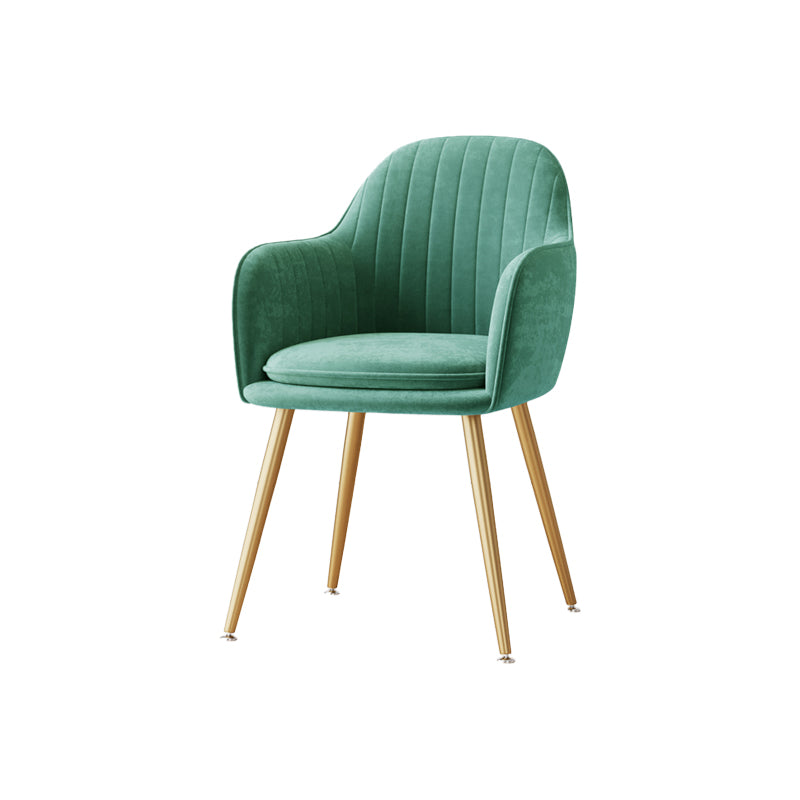 Nordic Style Metal Chair Solid Back Kitchen Dining Arm Chair for Dinning Room