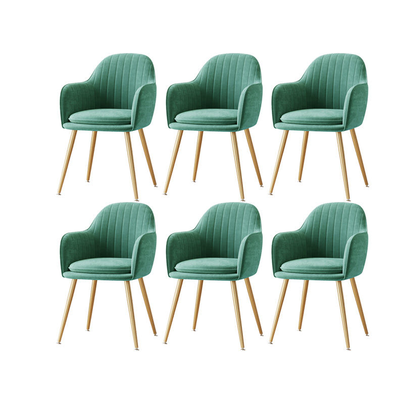 Nordic Style Metal Chair Solid Back Kitchen Dining Arm Chair for Dinning Room