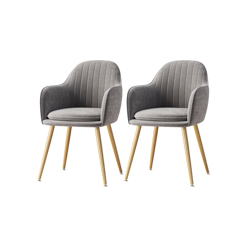 Nordic Style Metal Chair Solid Back Kitchen Dining Arm Chair for Dinning Room