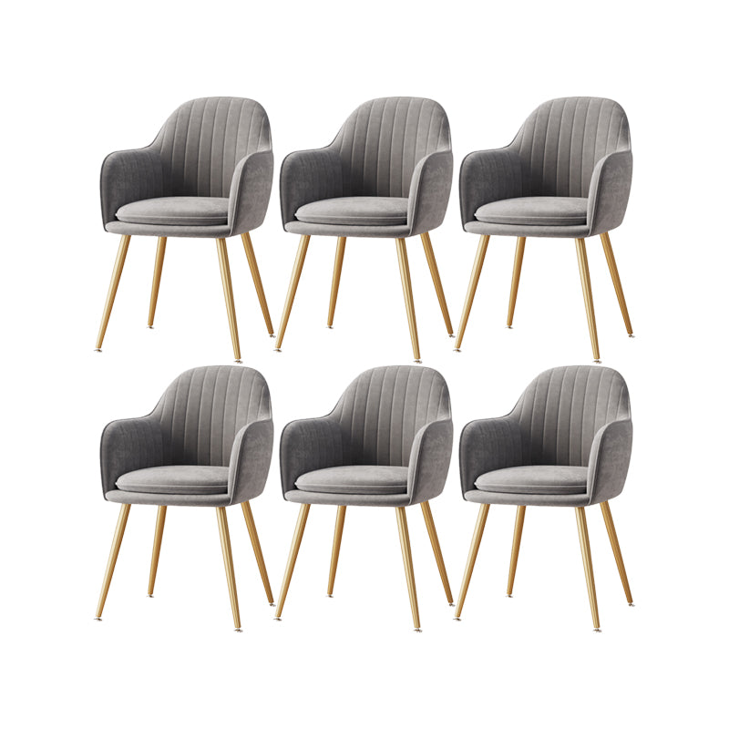Nordic Style Metal Chair Solid Back Kitchen Dining Arm Chair for Dinning Room