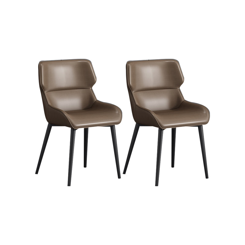 Nordic Style Metal Chair Wingback Kitchen Side Chair for Dinning Room
