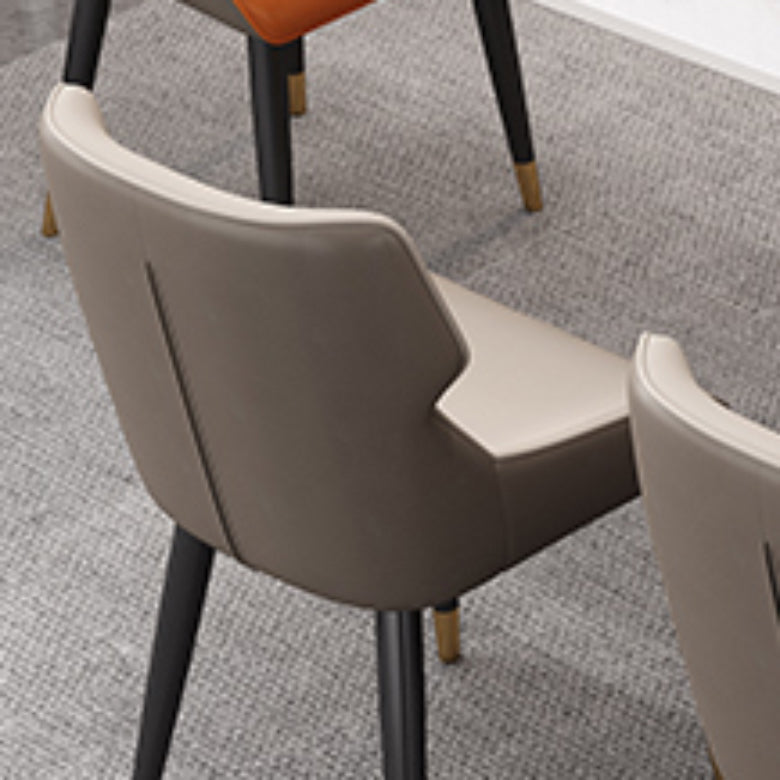 Nordic Style Metal Chair Wingback Kitchen Side Chair for Dinning Room