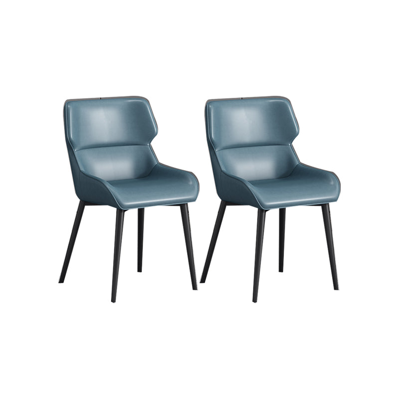 Nordic Style Metal Chair Wingback Kitchen Side Chair for Dinning Room