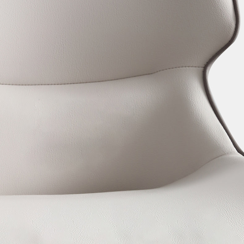 Modern Simple Side Chair Faux Leather Wingback Chair for Bedroom