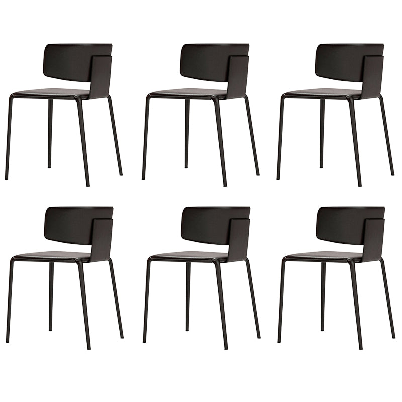 Nordic Style Side Chair Faux Leather Wingback Chair for Living Room