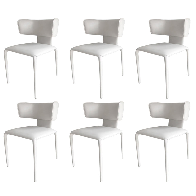 Nordic Style Side Chair Faux Leather Wingback Chair for Living Room