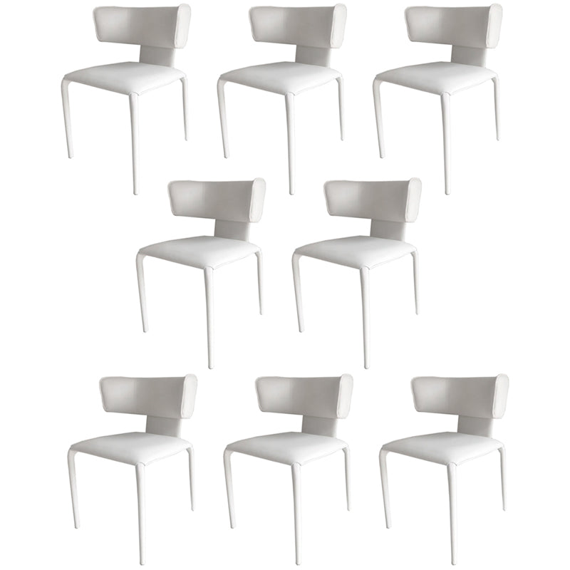 Nordic Style Side Chair Faux Leather Wingback Chair for Living Room