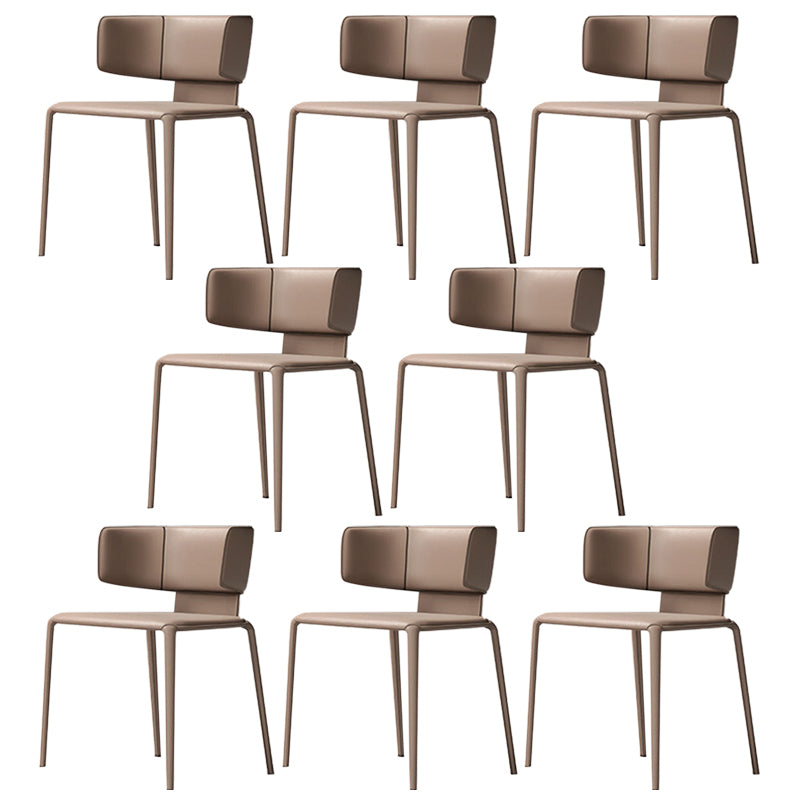 Nordic Style Side Chair Faux Leather Wingback Chair for Living Room