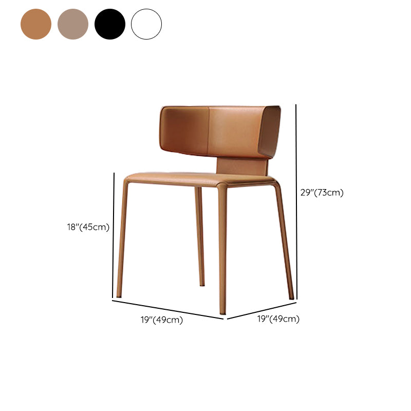 Nordic Style Side Chair Faux Leather Wingback Chair for Living Room